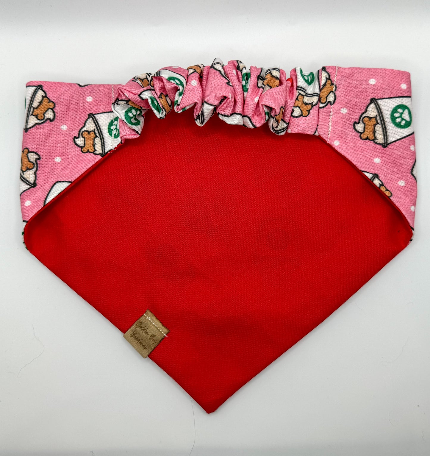 Valentines Pup Cup Scrunchie Bandana