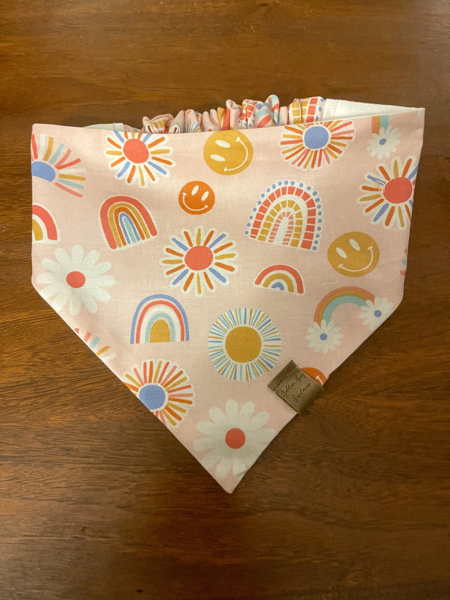 Rainbow and Smiley Scrunchie Bandana