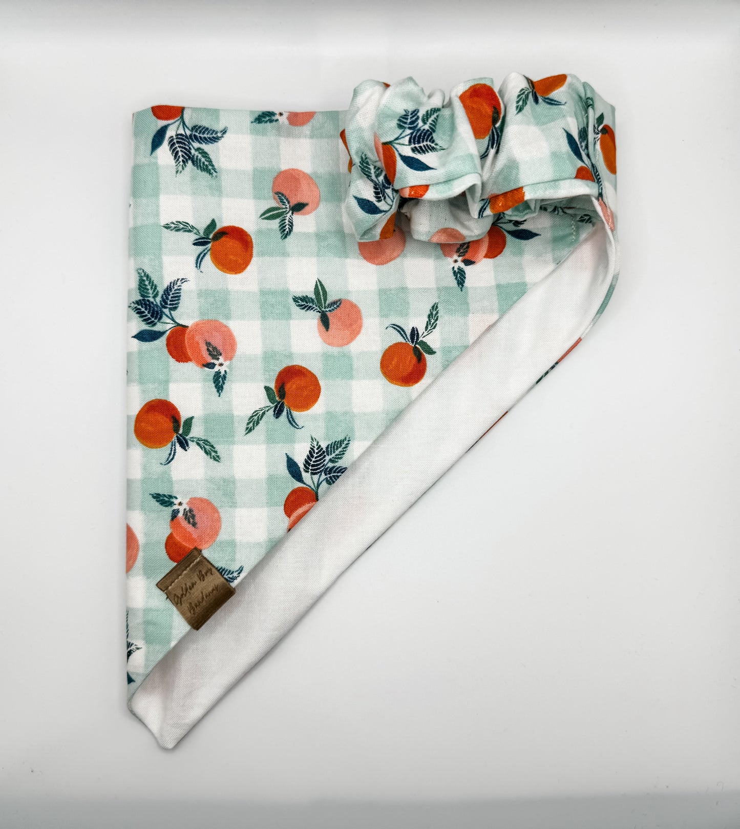 Spring Peaches Scrunchie Bandana