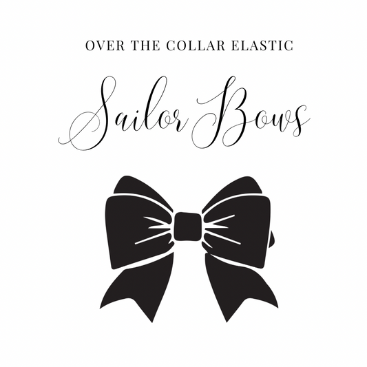 -Sailor Bows- (Over the collar, elastic)