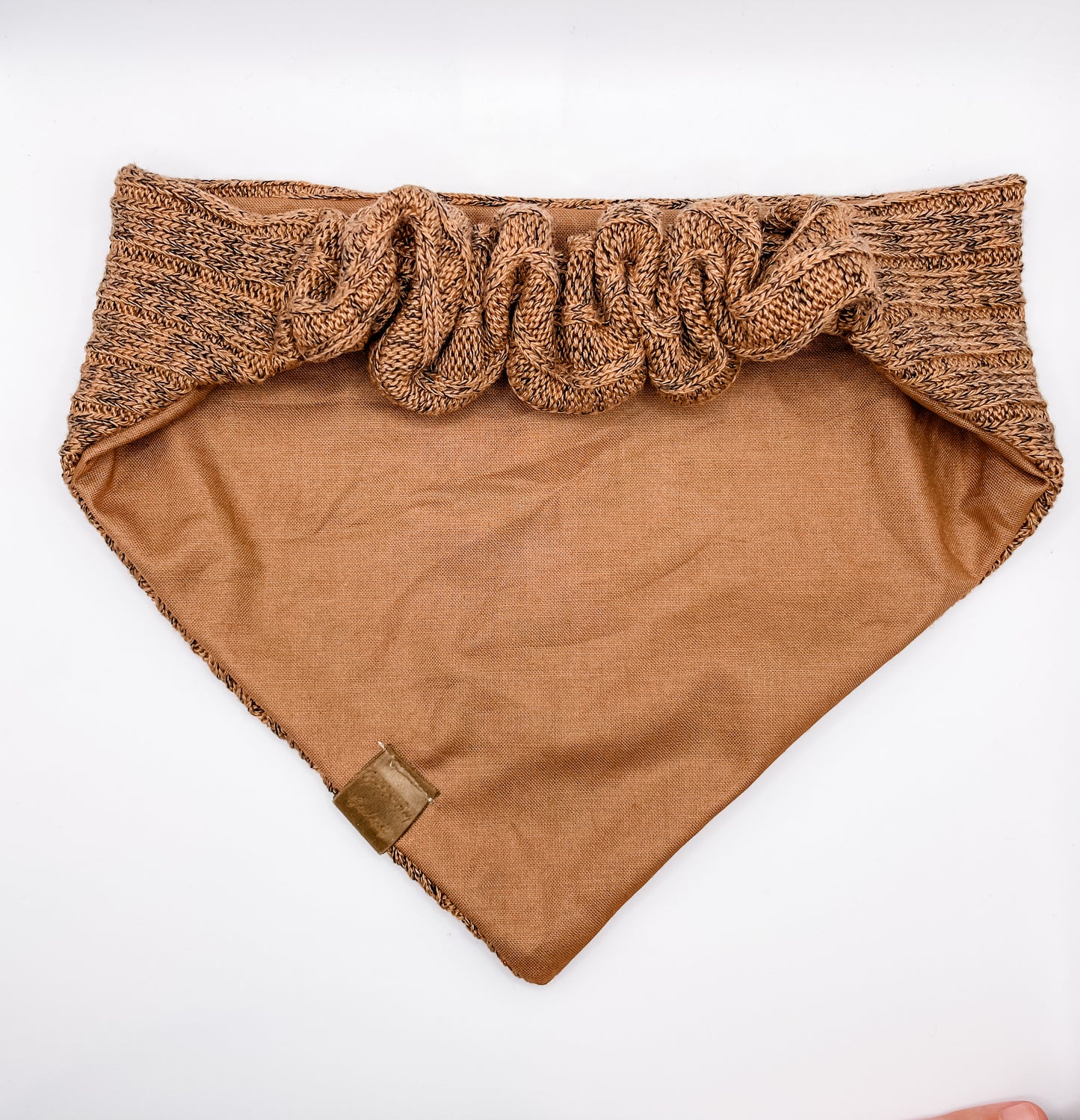 Brown Sweater Scrunchie Bandana