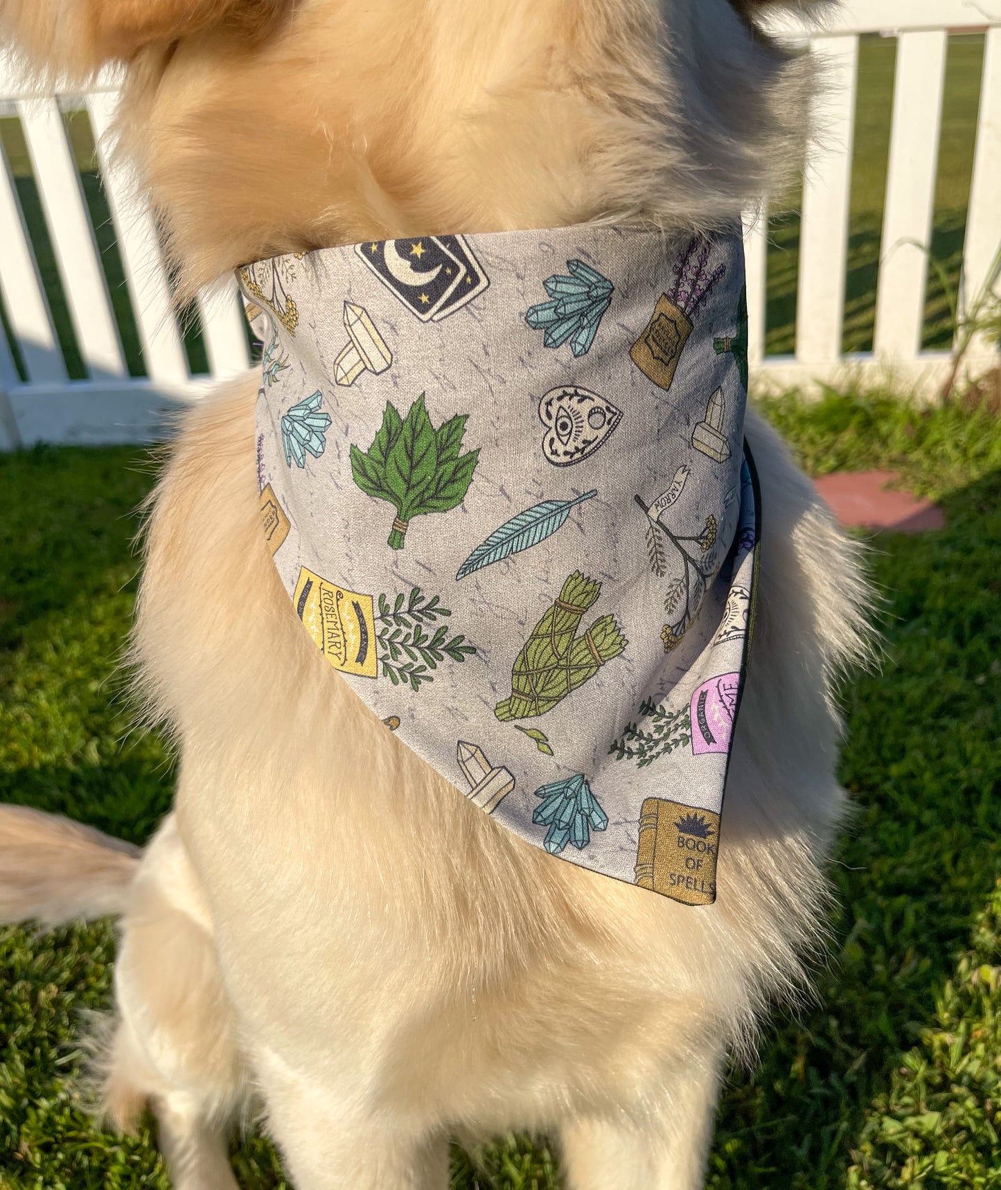 Sage & Crystals Scrunchie Bandanas