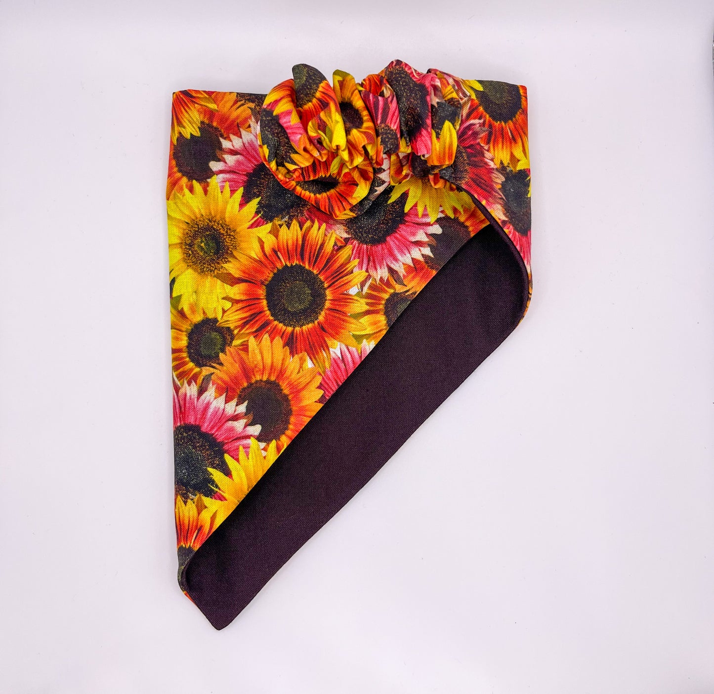 Fall Sunflower Scrunchie Bandana