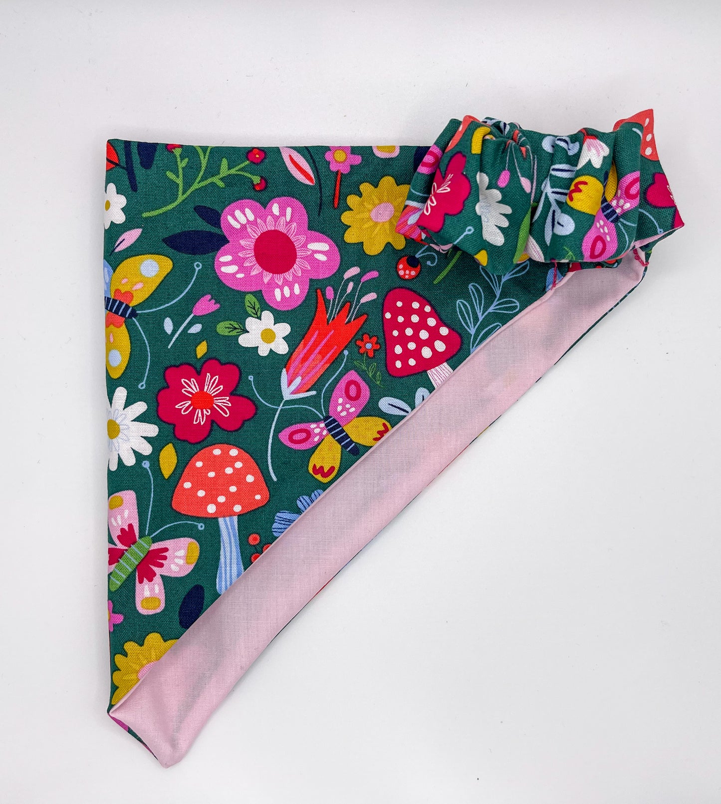 Floral Mushroom Scrunchie Bandana