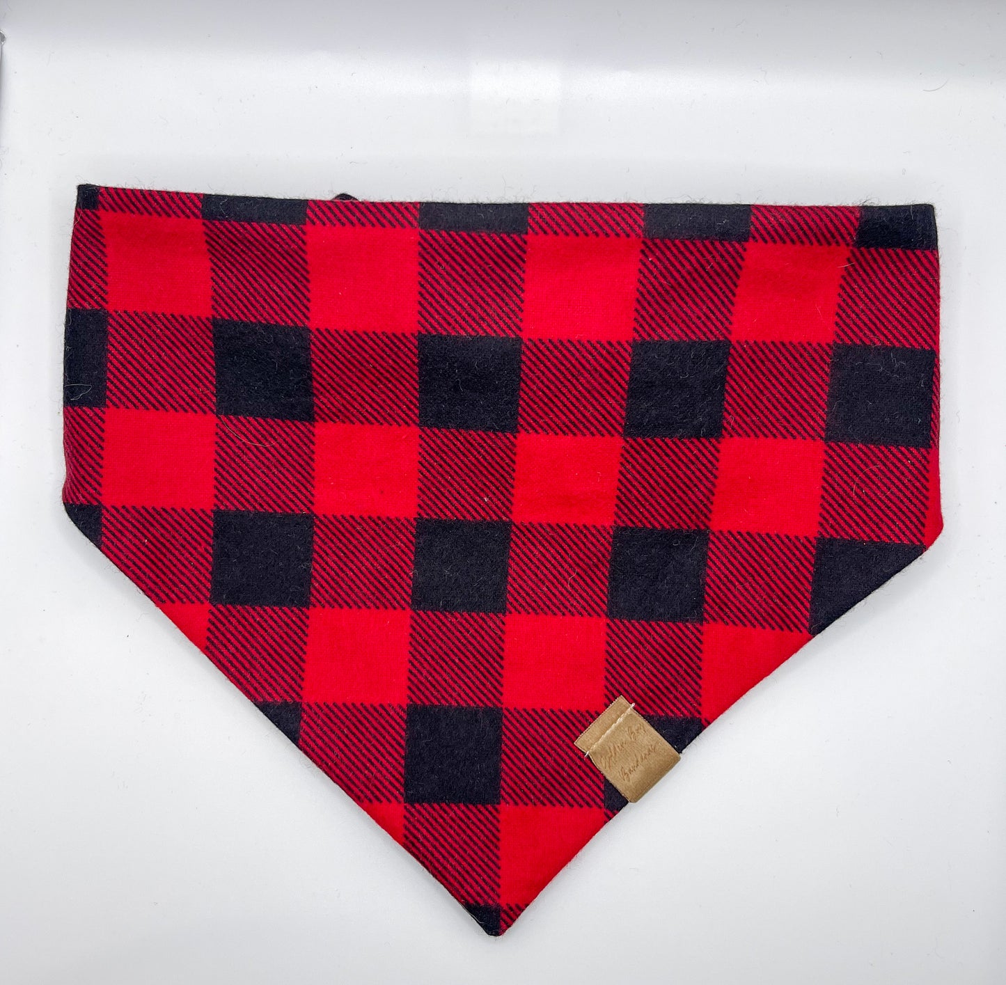 Red and Black Flannel Scrunchie Bandana