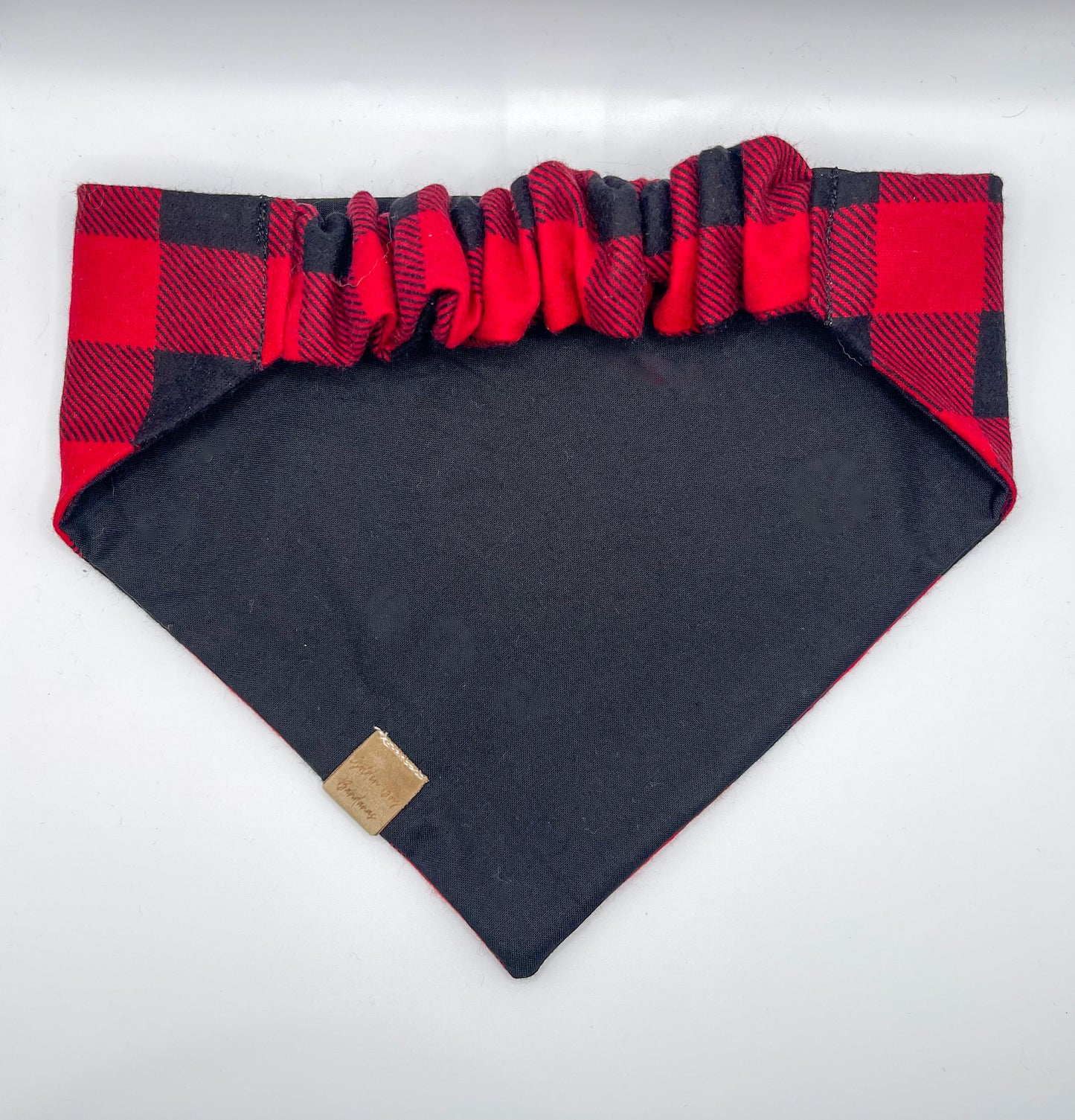 Red and Black Flannel Scrunchie Bandana